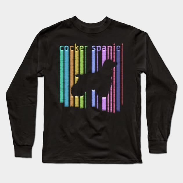 Colour roll Cocker Long Sleeve T-Shirt by msnatfyz